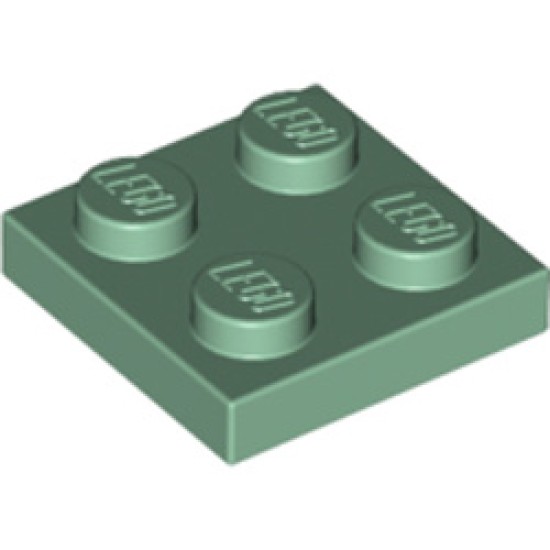 Plate 2x2 Sand Green