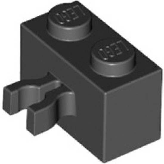 Brick 1x2 with Open Horizontal Holder Black