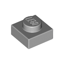 Plate 1x1 Medium Stone Grey