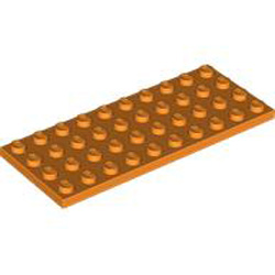 Plate 4x10 Bright Orange