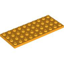 Plate 4x10 Flame Yellowish Orange