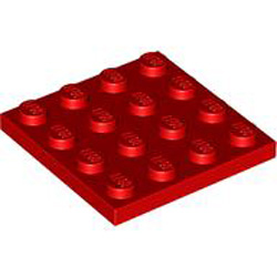 Plate 4x4 Bright Red