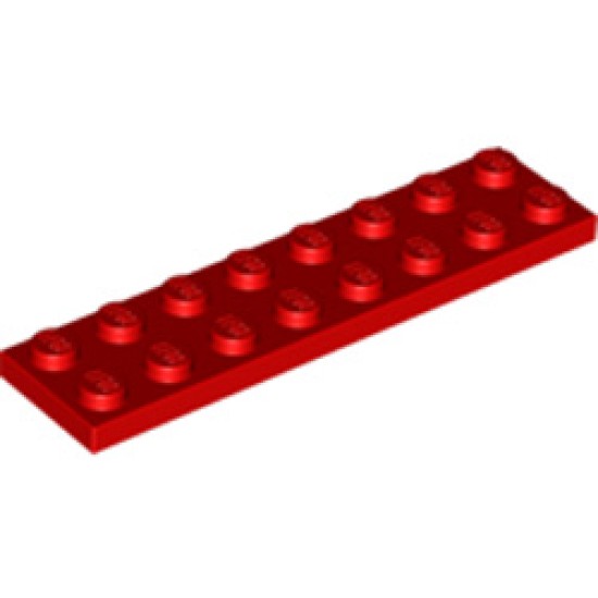 Plate 2x8 Bright Red