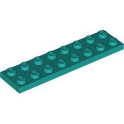 Plate 2x8 Bright Bluish Green