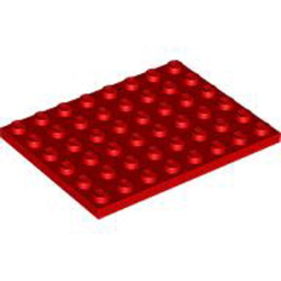 Plate 6x8 Bright Red