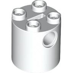 Round Brick 2x2x2 White