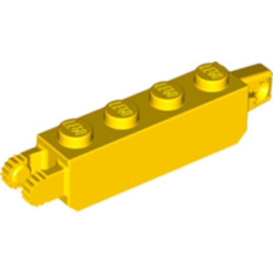 Brick 1x4 Friction Stub Fork Vertical Bright Yellow