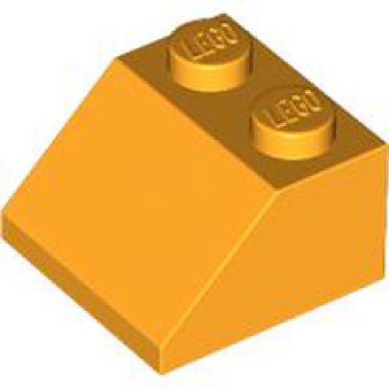 Roof Tile 2x2 / 45 Degree Flame Yellowish Orange