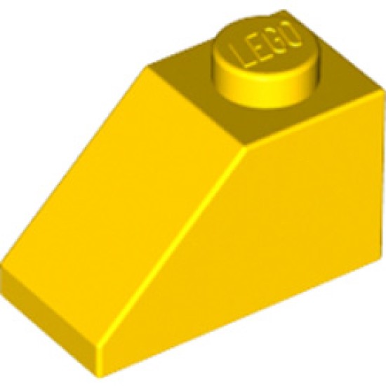 Roof Tile 1x2 / 45 Degree Bright Yellow