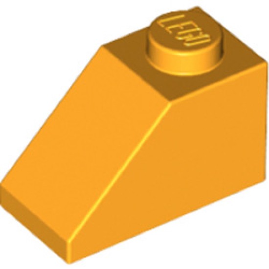 Roof Tile 1x2 / 45 Degree Flame Yellowish Orange