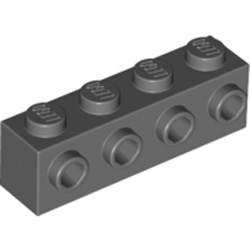 Brick 1x4 with 4 Knobs Dark Stone Grey