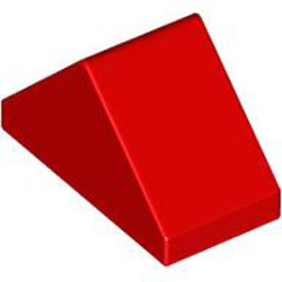 Ridged Tile 1x2 / 45 Degree Bright Red