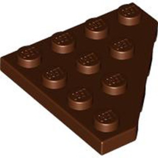 Corner Plate 45 Degree 4x4 Reddish Brown