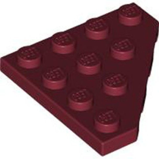 Corner Plate 45 Degree 4x4 Dark Red