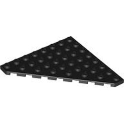 Corner Plate 45 Degree 8x8 Black