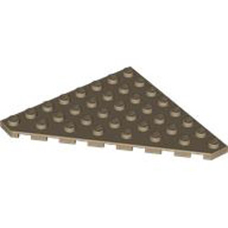 Corner Plate 45 Degree 8x8 Sand Yellow
