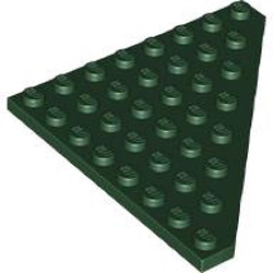 Corner Plate 45 Degree 8x8 Earth Green