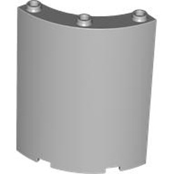 Wall Element 4x4x6 Round Medium Stone Grey