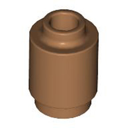 Round Brick 1x1 Medium Nougat