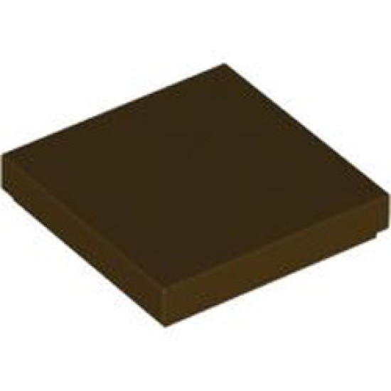 Flat Tile 2x2 Dark Brown