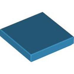Flat Tile 2x2 Dark Azur