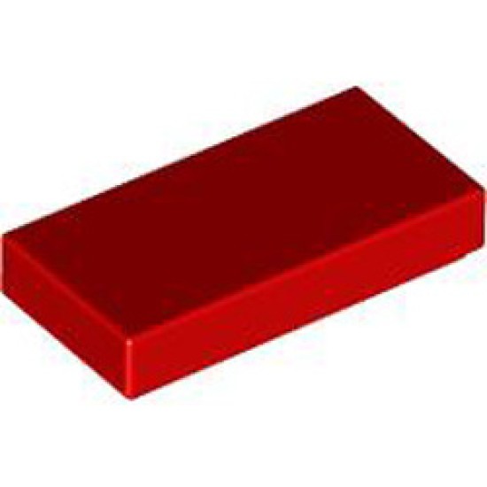 Flat Tile 1x2 Bright Red