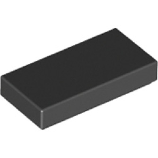 Flat Tile 1x2 Black