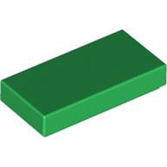 Flat Tile 1x2 Dark Green