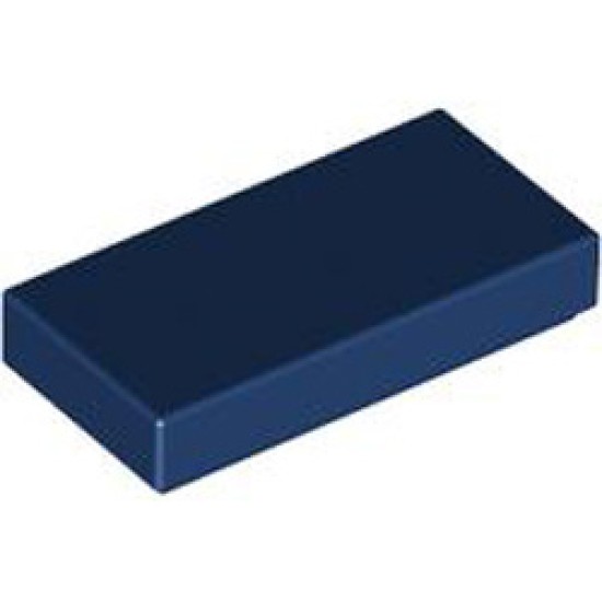 Flat Tile 1x2 Earth Blue