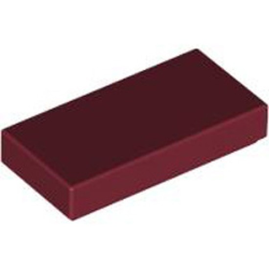 Flat Tile 1x2 Dark Red