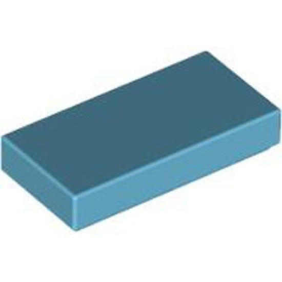 Flat Tile 1x2 Medium Azur