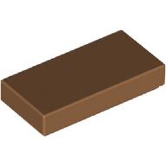 Flat Tile 1x2 Medium Nougat