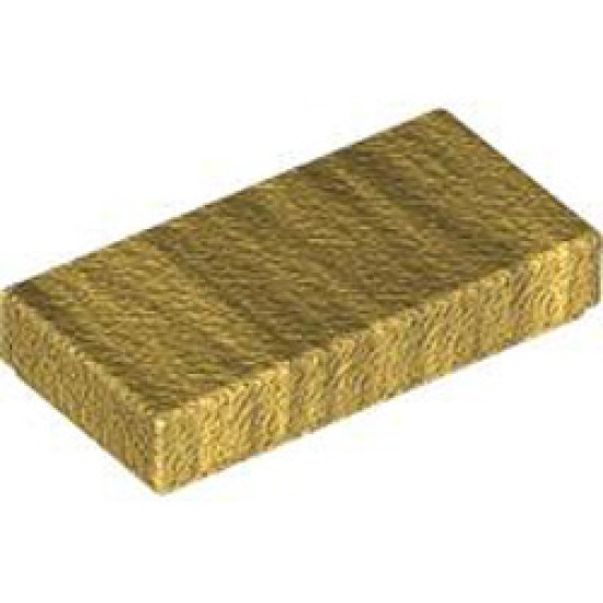 Flat Tile 1x2 Warm Gold