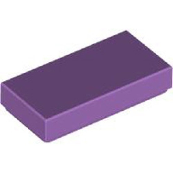 Flat Tile 1x2 Medium Lavender