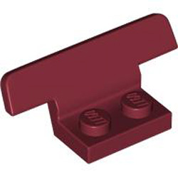 Design Plate 1x2 Number 1 Dark Red