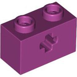 Brick 1x2 with Cross Hole Bright Reddish Violet