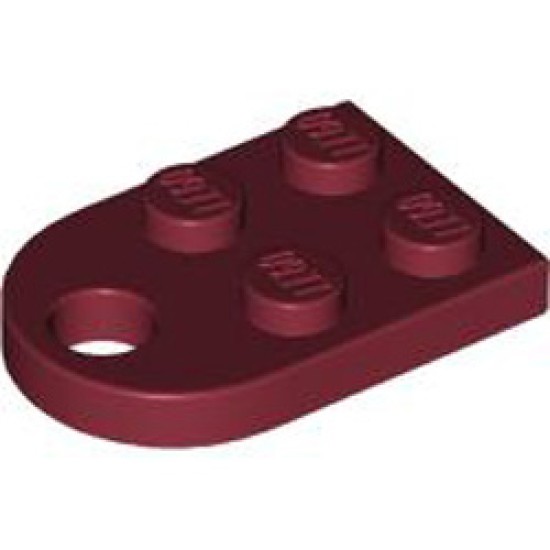 Coupling Plate 2x2 Dark Red