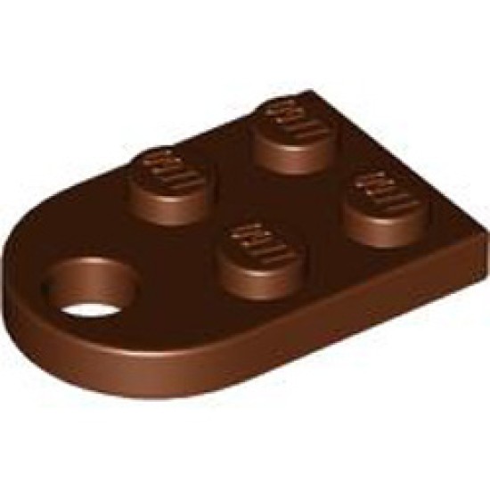 Coupling Plate 2x2 Reddish Brown