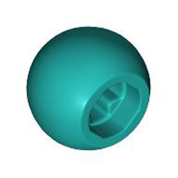 Ball 10.2 with Cross Hole Bright Bluish Green