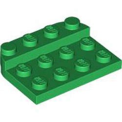 Plate 3x4x2/3 Circle Cut Out Dark Green
