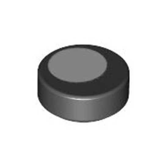 Flat Tile 1x1 Round Number 76 Black