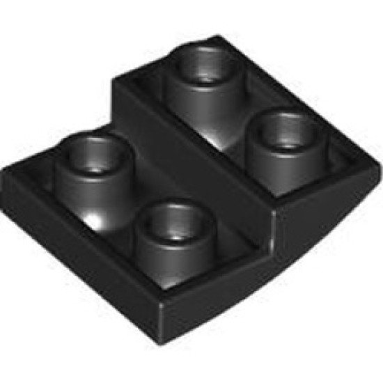 Brick 2x2x2/3, Inverted Bow Black