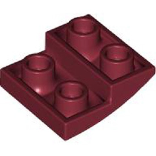 Brick 2x2x2/3, Inverted Bow Dark Red