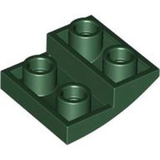 Brick 2x2x2/3, Inverted Bow Earth Green