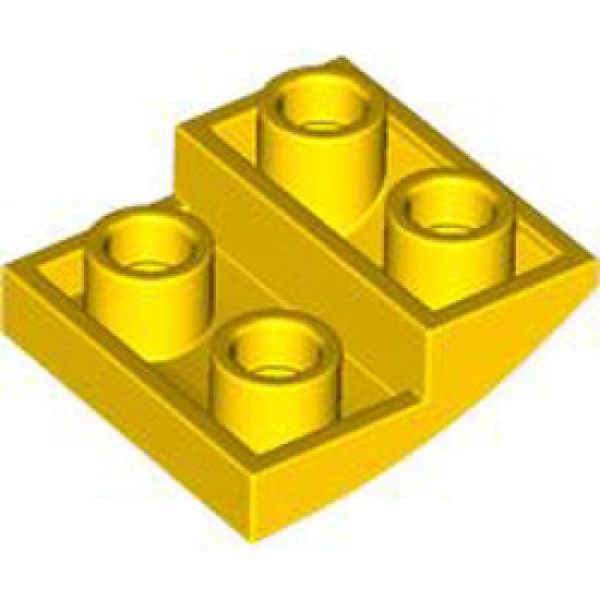 Brick 2x2x2/3, Inverted Bow Bright Yellow