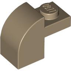 Brick with Arch 1x1x1 1/3 Sand Yellow