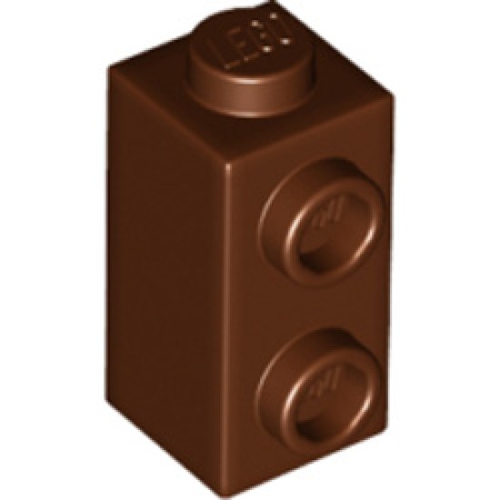 Brick 1x1x1 2/3, with Vertical Knobs Reddish Brown