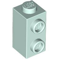 Brick 1x1x1 2/3, with Vertical Knobs Aqua