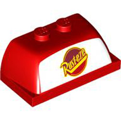 Top Shell 2x4x1 1/3 Number 7 Bright Red