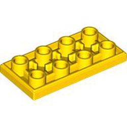 Flat Tile 2x4 Inverted Bright Yellow